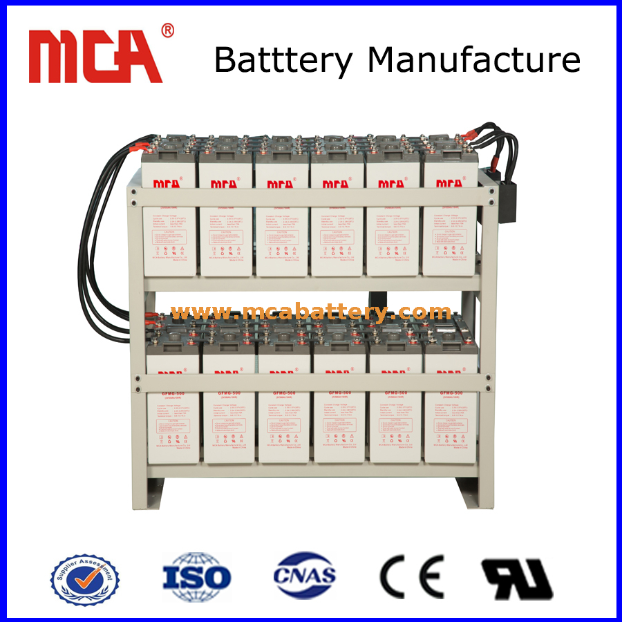 Batería estacionaria de almacenamiento de plomo ácido 2V 800AH